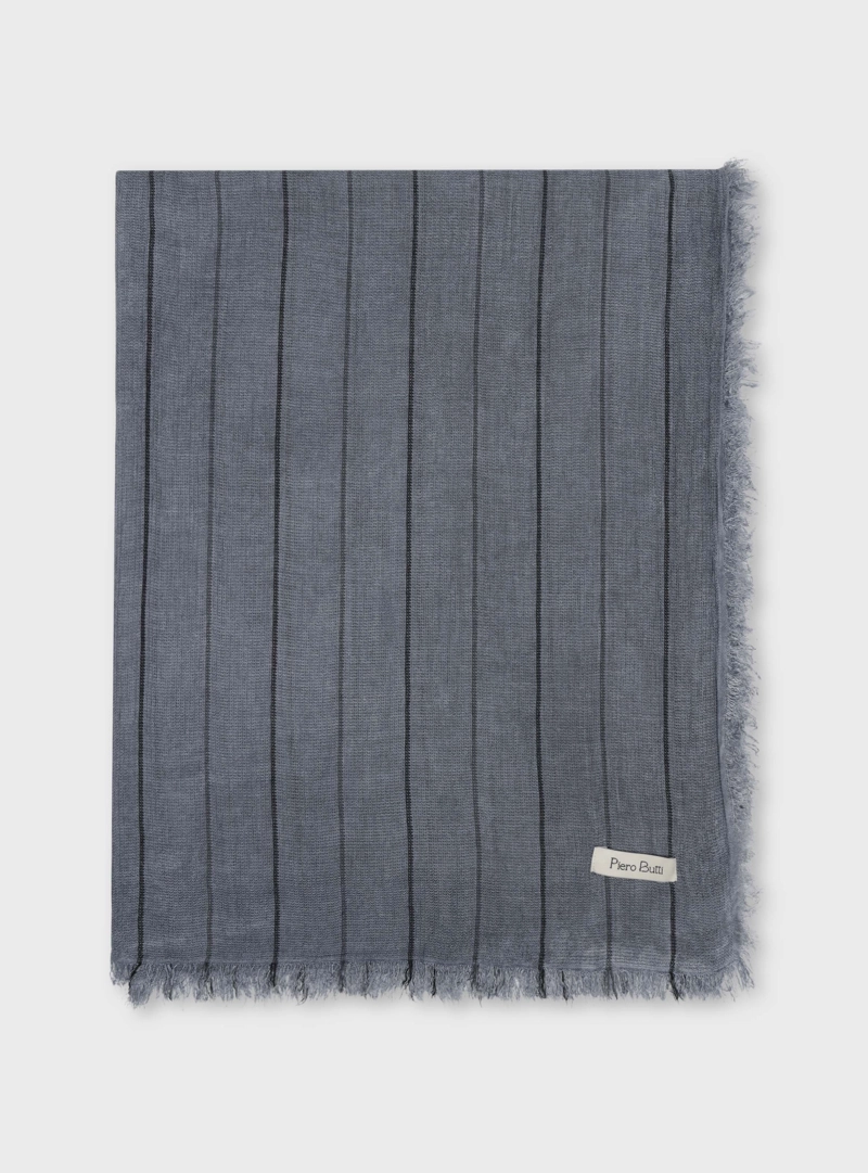 PAÑUELO VISCOSA A RAYAS AZUL PIERO BUTTI - 2