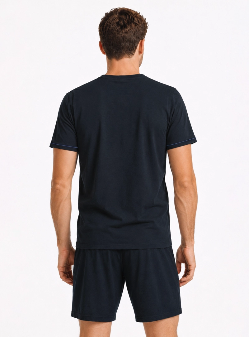 PIJAMA CORTO ABOTONADO REGULAR FIT AZUL ARROW - 2