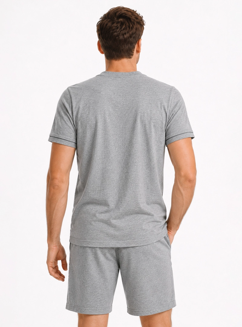 PIJAMA CORTO ABOTONADO REGULAR FIT GRIS ARROW - 2