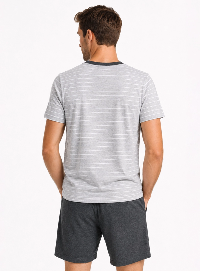 PIJAMA CORTO RAYAS REGULAR FIT GRIS ARROW - 2