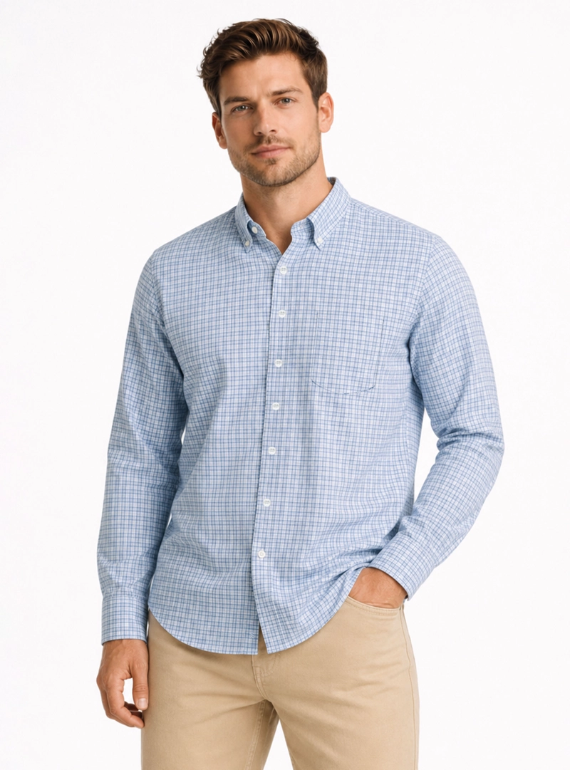 CAMISA OXFORD SPANDEX REGULAR FIT CELESTE ARROW - 1