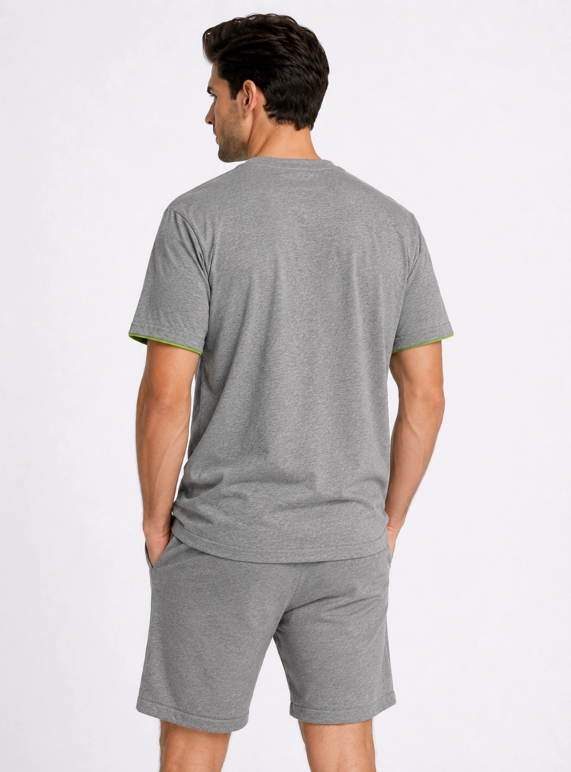 PIJAMA CORTO REGULAR FIT GRIS PIERO BUTTI - 2