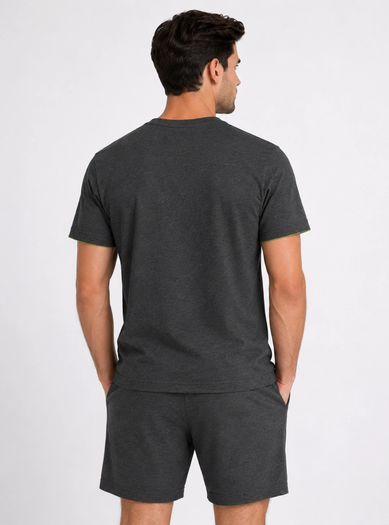 PIJAMA CORTO REGULAR FIT GRIS OSCURO PIERO BUTTI - 2