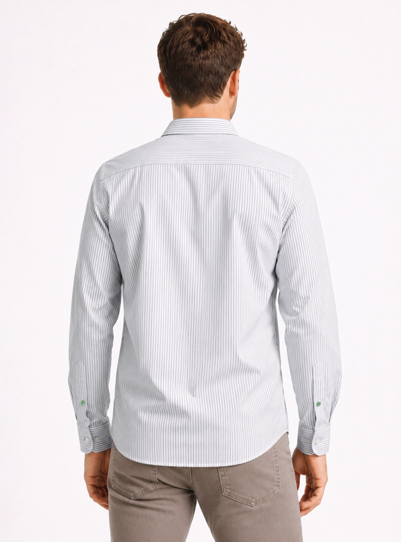 CAMISA A RAYAS REGULAR FIT BLANCO ARROW - 2