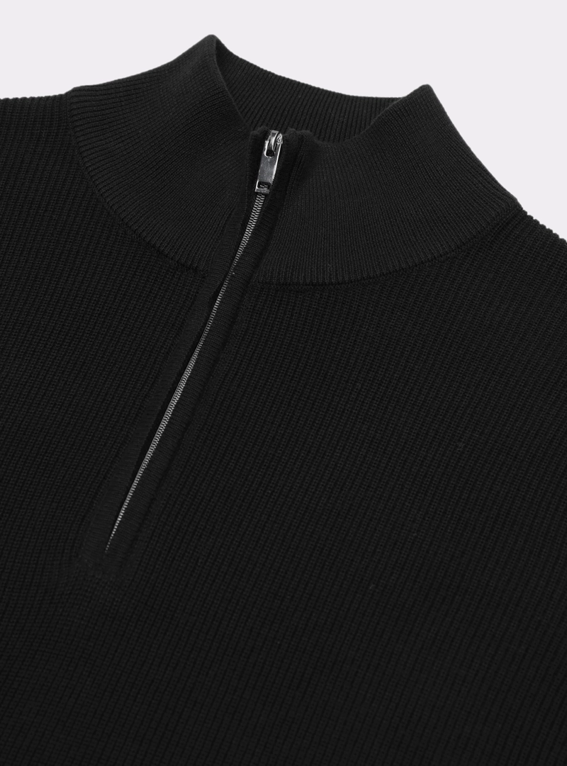 SWEATER CUELLO ALTO REGULAR FIT NEGRO PIERO BUTTI - 5