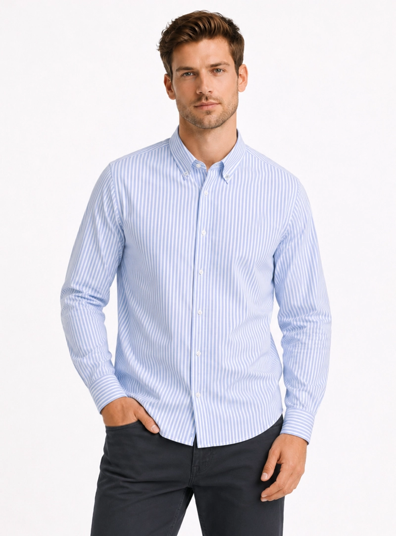 CAMISA OXFORD SPANDEX REGULAR FIT CELESTE ARROW - 1