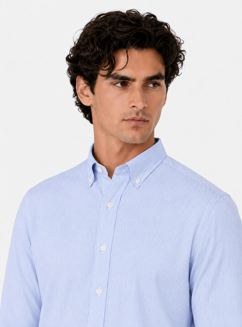 CAMISA A RAYAS REGULAR FIT AZUL ARROW - 3