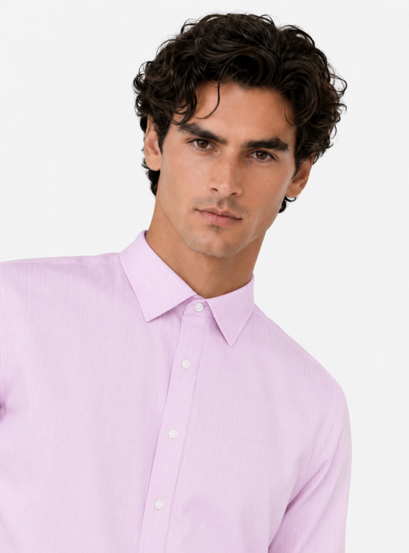 CAMISA FORMAL TEXTURADA SLIM FIT ROSADO ARROW - 3