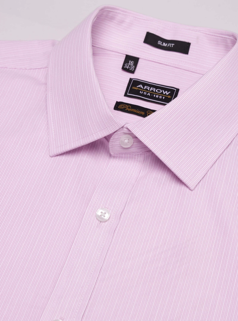 CAMISA FORMAL TEXTURADA SLIM FIT ROSADO ARROW - 6
