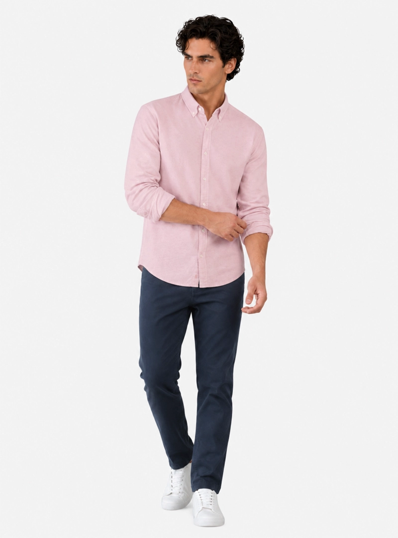 CAMISA FANTASIA REGULAR FIT ROSADO ARROW - 4