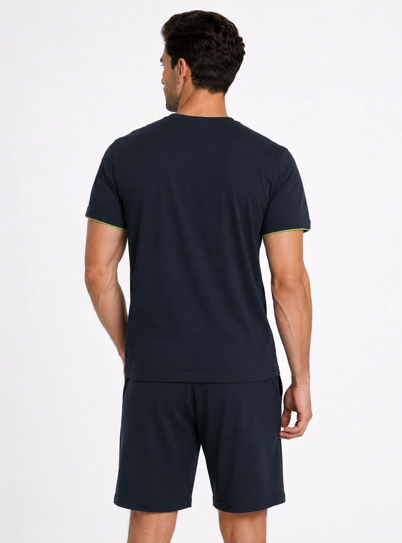 PIJAMA CORTO REGULAR FIT AZUL PIERO BUTTI - 2