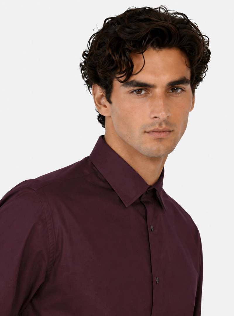 CAMISA FORMAL LISA SPANDEX SLIM FIT BURDEO ARROW - 3
