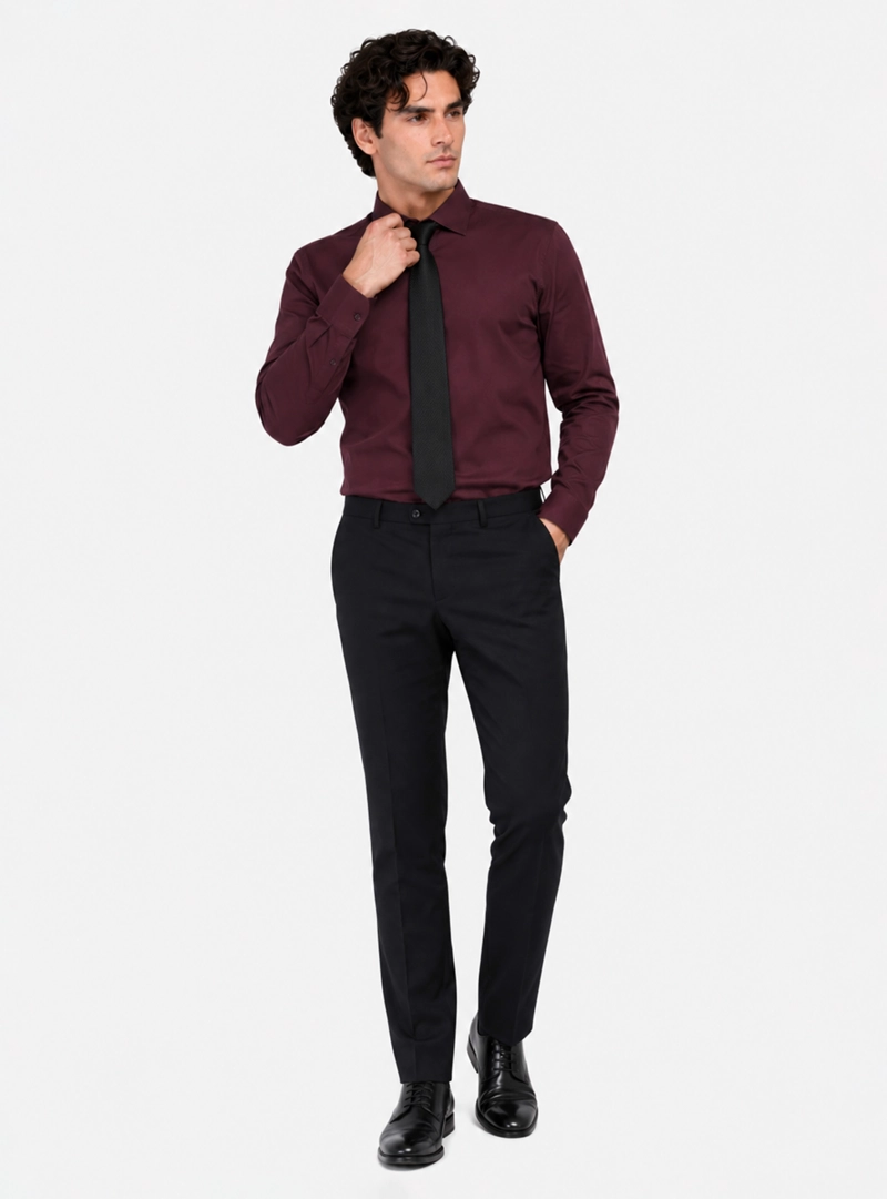 CAMISA FORMAL LISA SPANDEX SLIM FIT BURDEO ARROW - 4