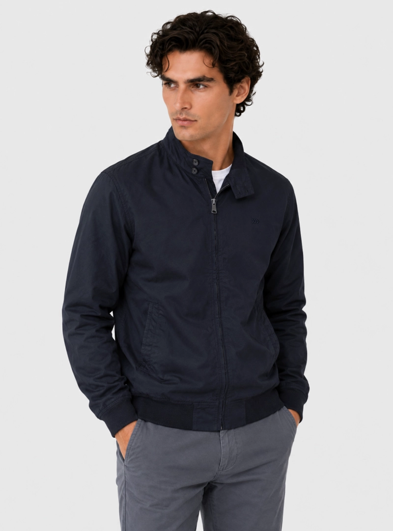 CHAQUETA LISA REGULAR FIT AZUL MARINO ARROW - 1