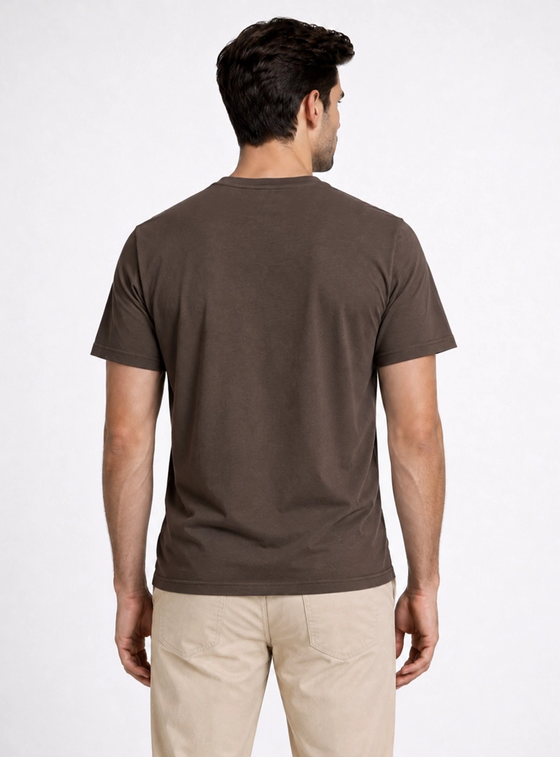 POLERA CUELLO REDONDO REGULAR FIT CAFE  PIERO BUTTI - 2
