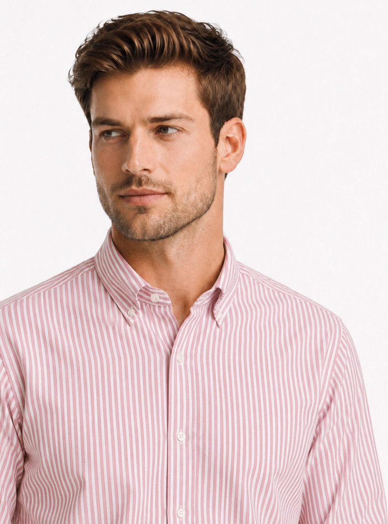 CAMISA OXFORD SPANDEX REGULAR FIT ROSADO ARROW - 3