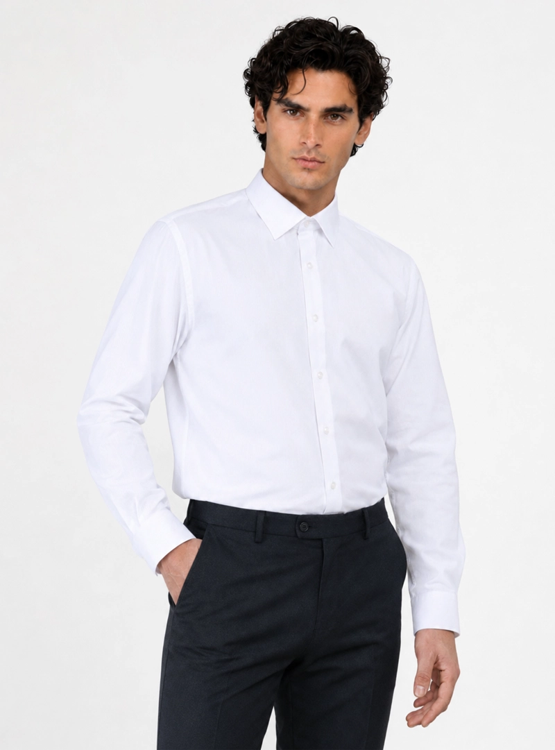 CAMISA FORMAL TEXTURADA SLIM FIT BLANCO ARROW - 1