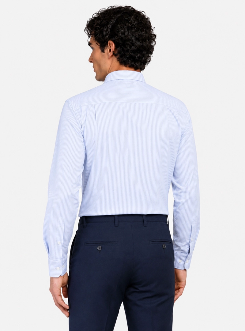 CAMISA FORMAL RAYAS SLIM FIT AZUL ARROW - 3