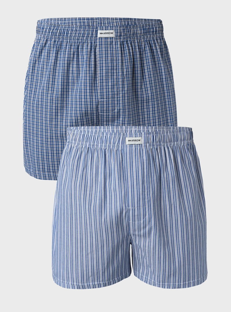 BOXER 2 UNIDADES CLASSIC MEDIO AZUL ARROW - 1