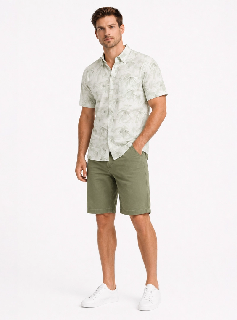 BERMUDA LISA SPANDEX REGULAR FIT VERDE ARROW - 4