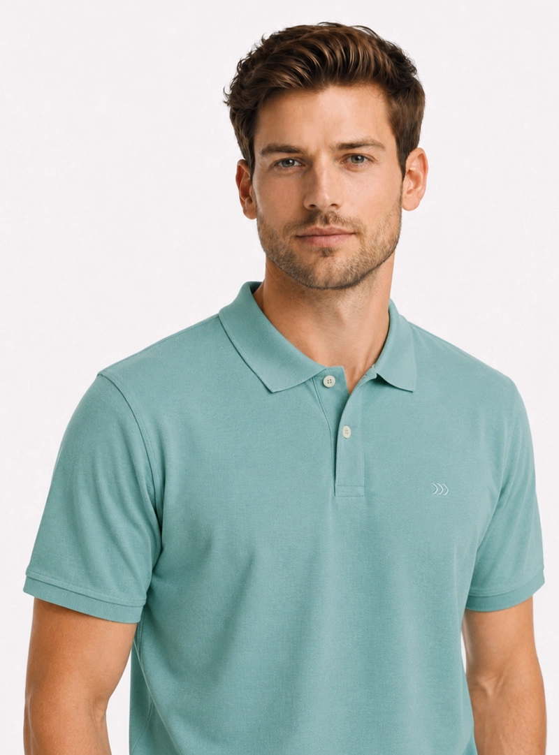 POLERA PIQUE REGULAR FIT VERDE CLARO ARROW - 3