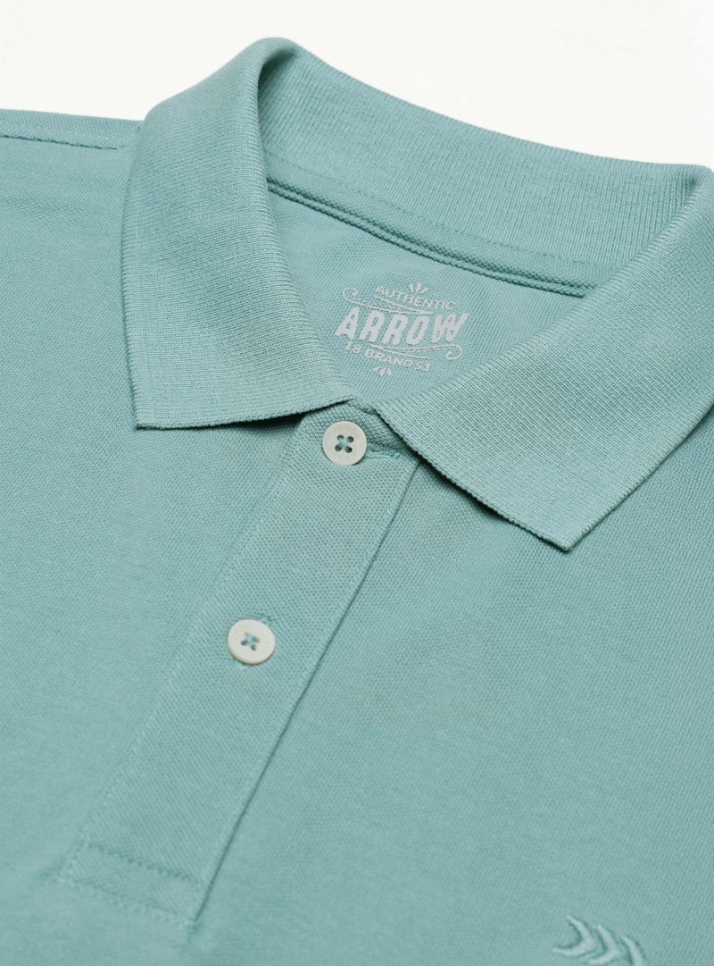 POLERA PIQUE REGULAR FIT VERDE CLARO ARROW - 5