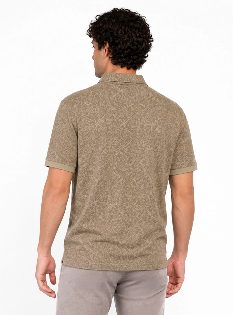 POLERA PRINT PIQUE REGULAR FIT CAFE  ARROW - 2