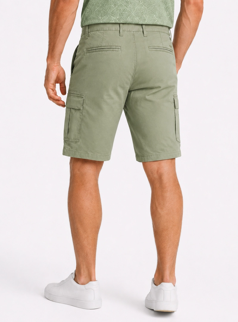 BERMUDA CARGO SPANDEX REGULAR FIT VERDE ARROW - 2