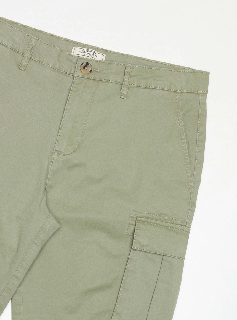 BERMUDA CARGO SPANDEX REGULAR FIT VERDE ARROW - 5