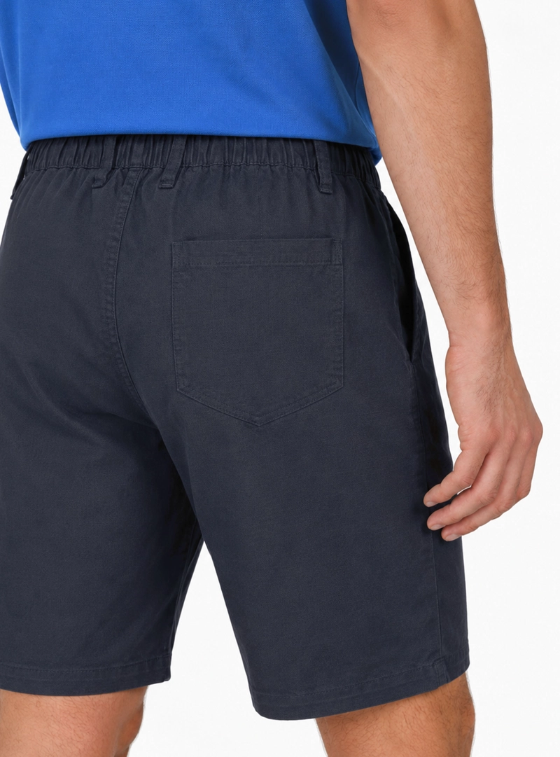 BERMUDA LINO ALGODON REGULAR FIT AZUL MARINO ARROW - 3