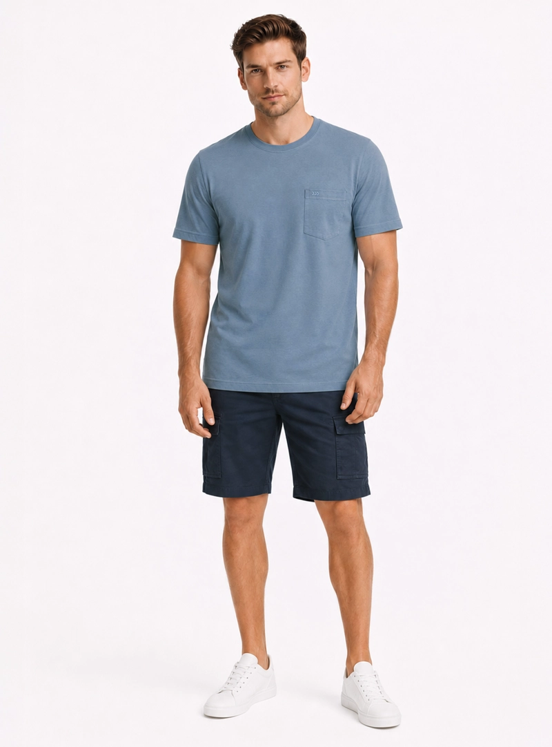 POLERA ALGODON LISA REGULAR FIT DENIM ARROW - 4