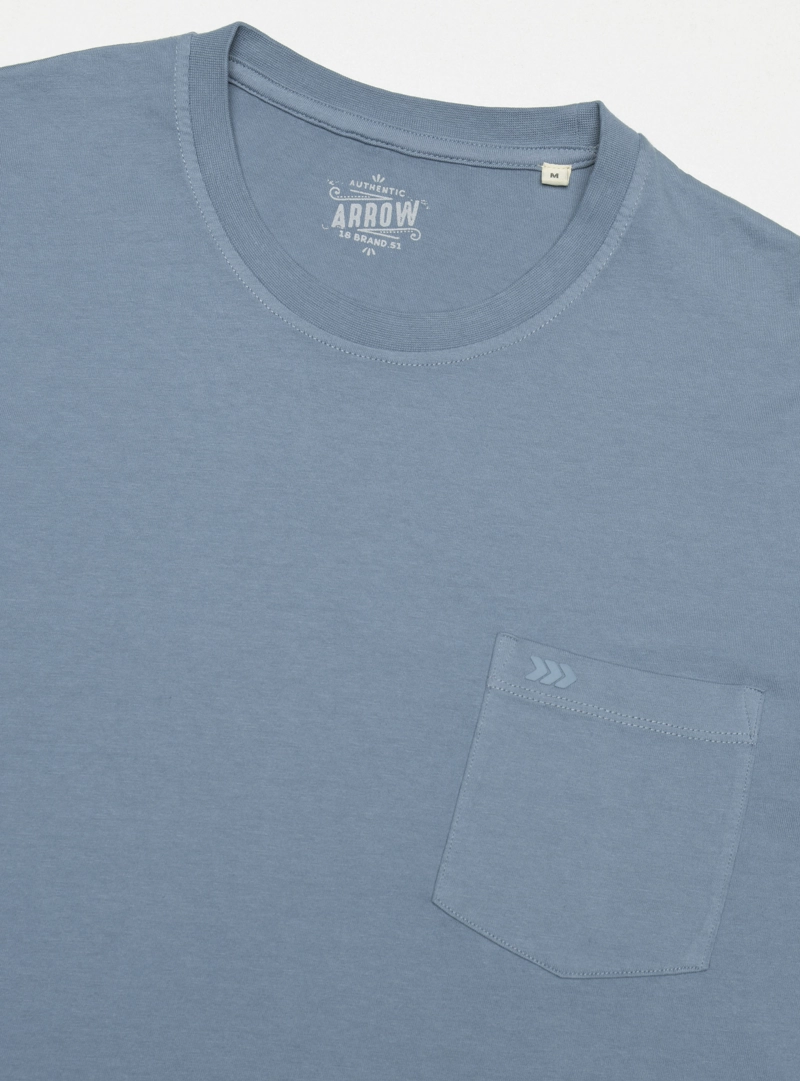 POLERA ALGODON LISA REGULAR FIT DENIM ARROW - 5