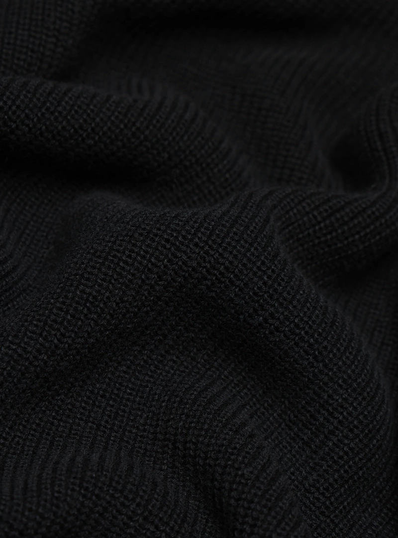 POLERA TEJIDA HALF ZIPPER REGULAR FIT NEGRO ARROW - 6
