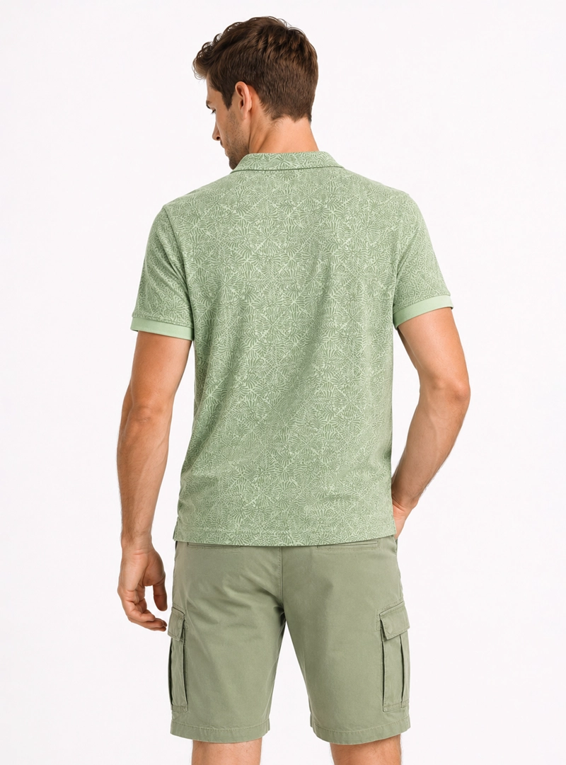 POLERA PRINT PIQUE REGULAR FIT VERDE ARROW - 2