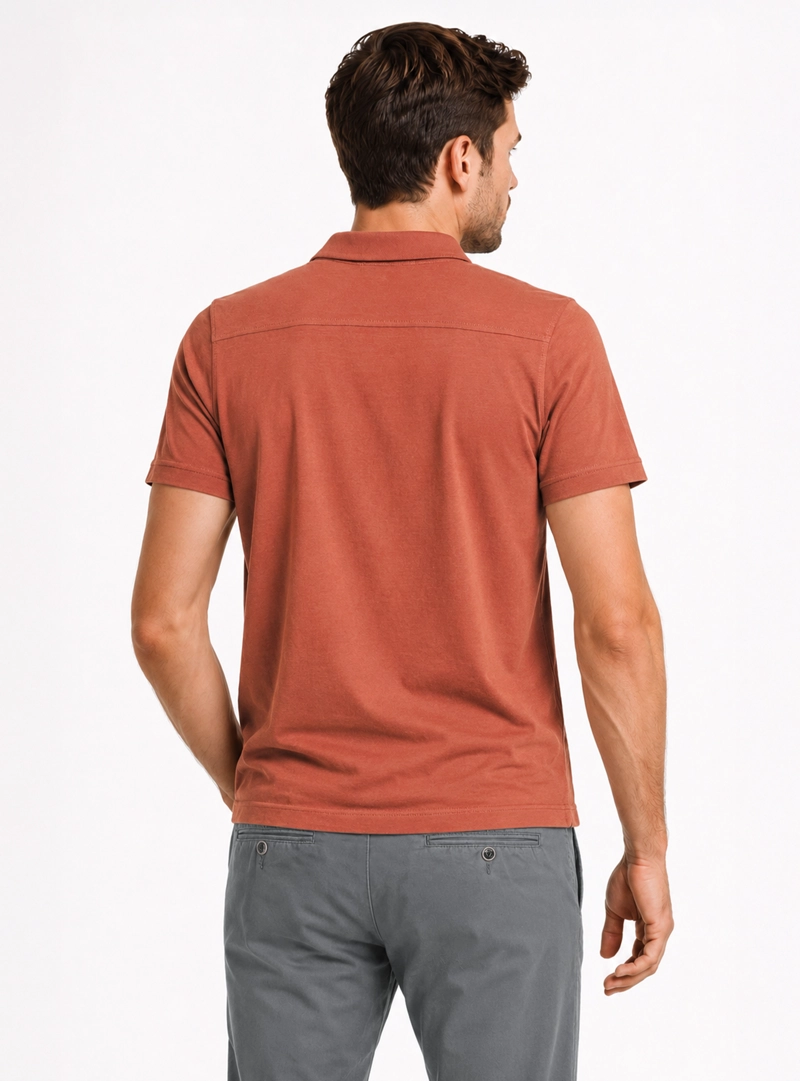 POLERA STONE WASH REGULAR FIT TERRACOTA ARROW - 2