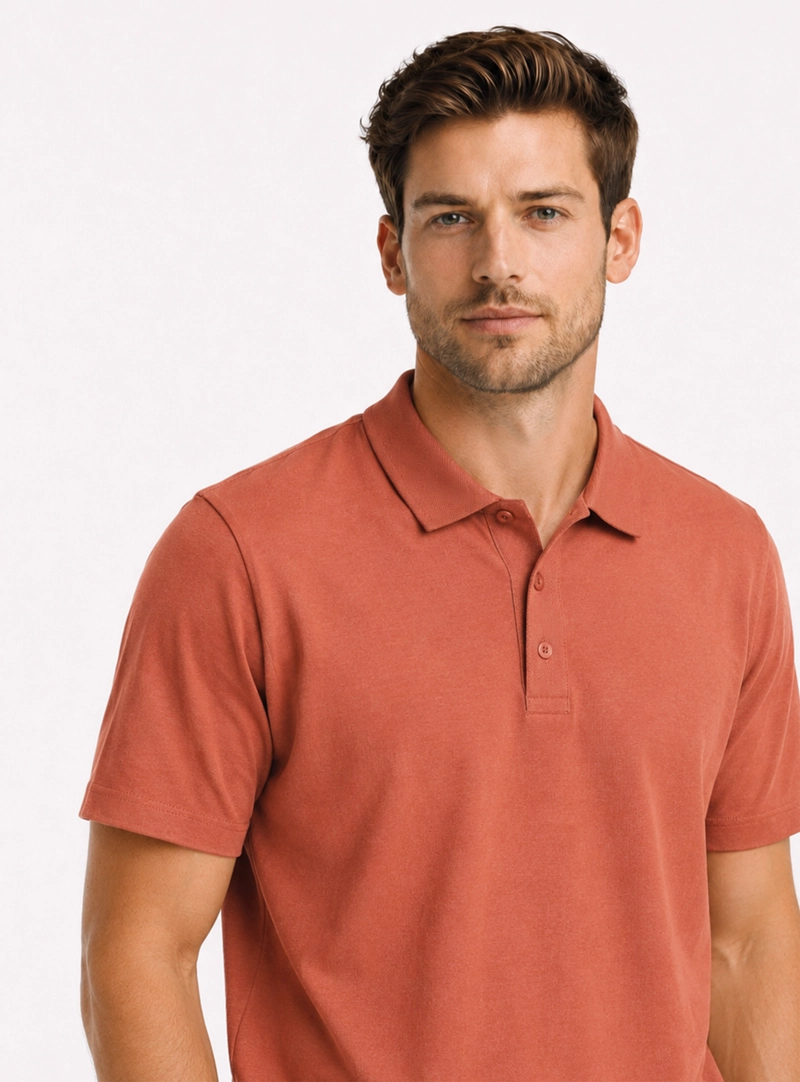 POLERA STONE WASH REGULAR FIT TERRACOTA ARROW - 3