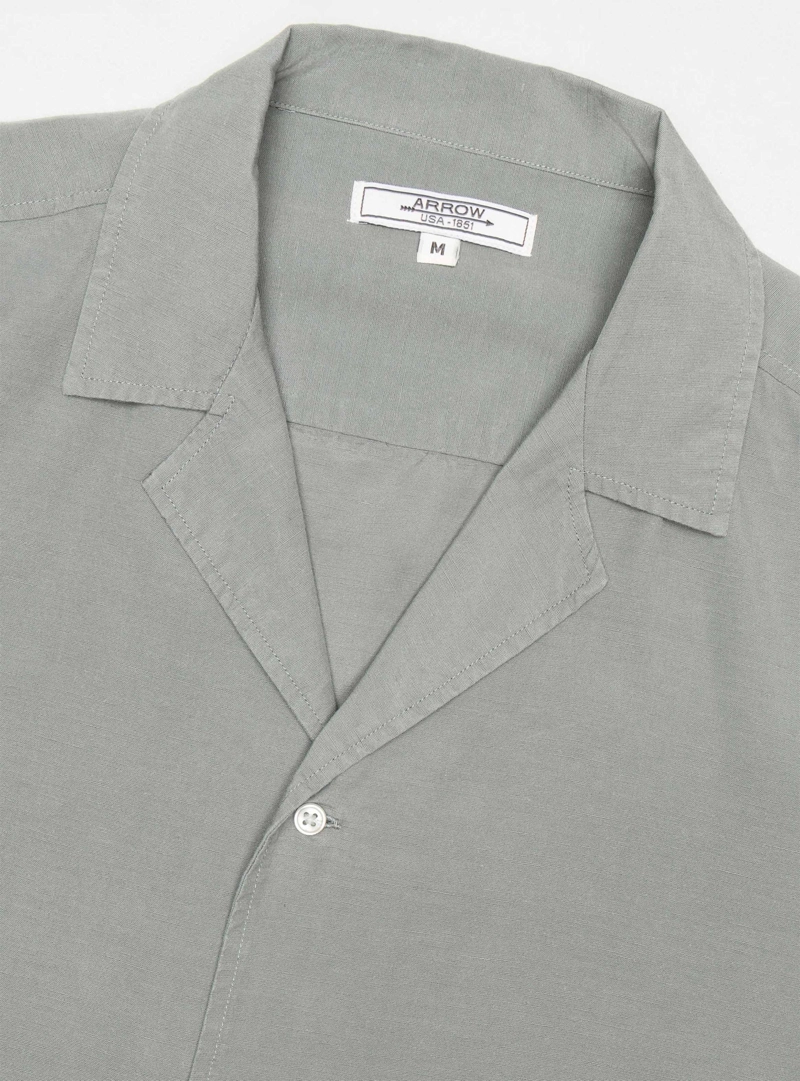 CAMISA LYOCELL LINO REGULAR FIT VERDE ARROW - 5