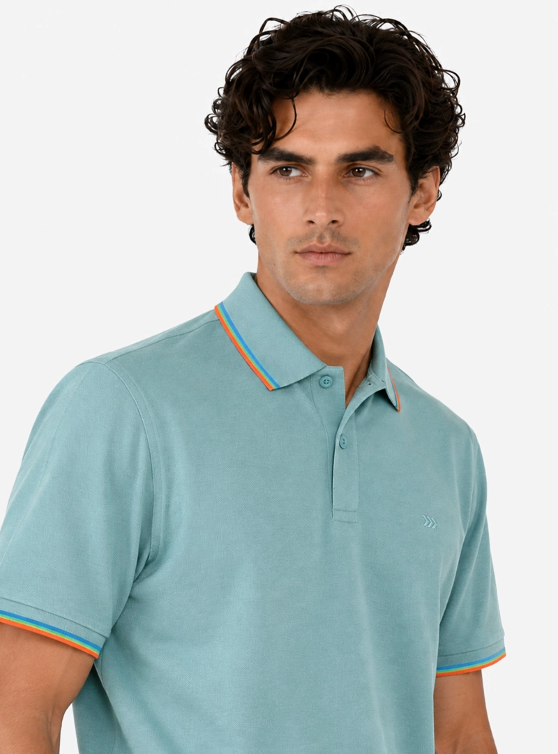 POLERA PIQUE REGULAR FIT VERDE CLARO ARROW - 3