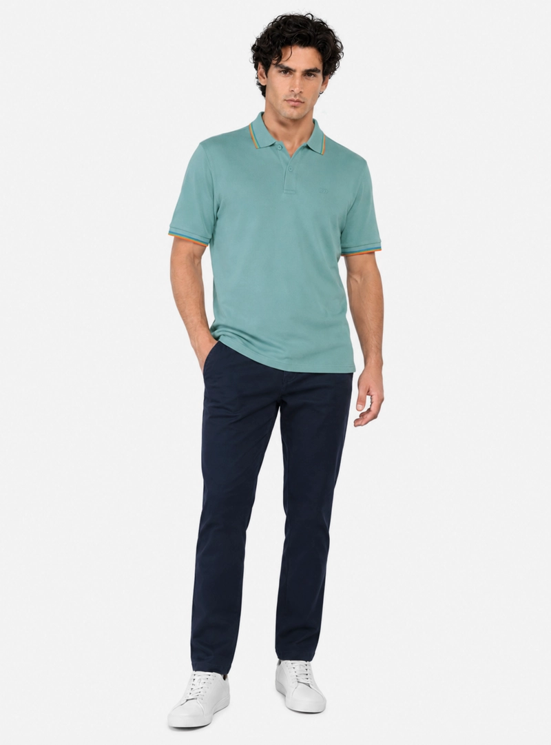 POLERA PIQUE REGULAR FIT VERDE CLARO ARROW - 4