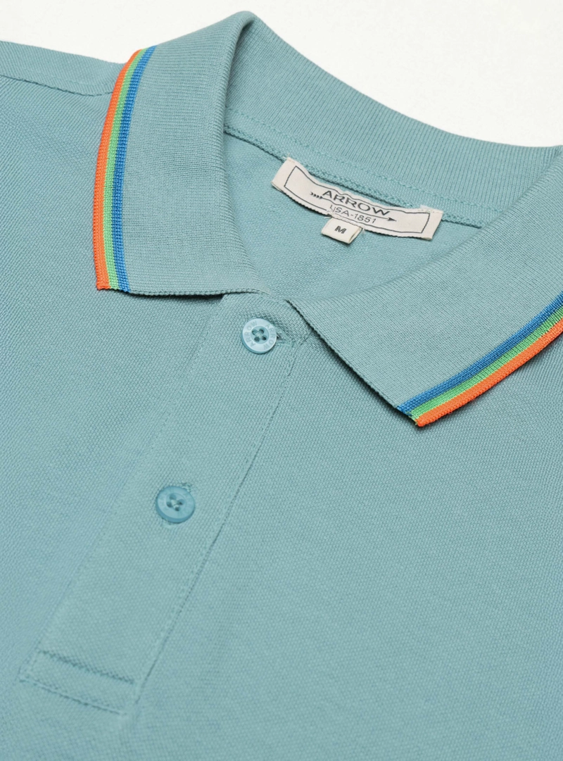 POLERA PIQUE REGULAR FIT VERDE CLARO ARROW - 5