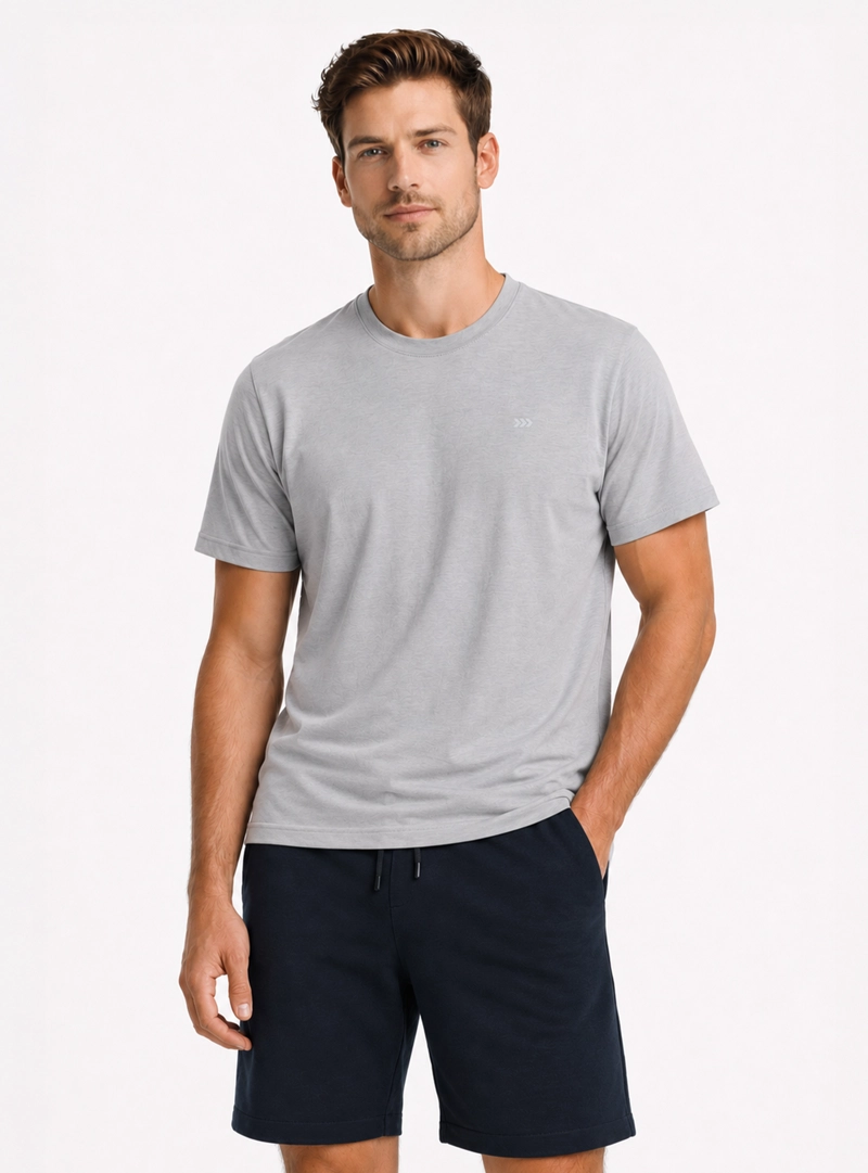 POLERA ALGODON-MODAL LISA REGULAR FIT GRIS ARROW - 1