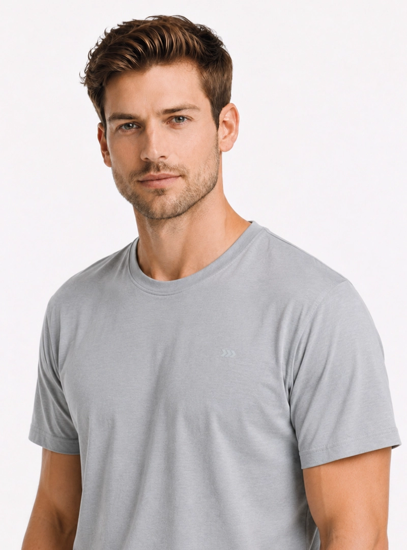 POLERA ALGODON-MODAL LISA REGULAR FIT GRIS ARROW - 3