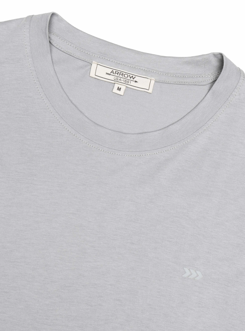 POLERA ALGODON-MODAL LISA REGULAR FIT GRIS ARROW - 5