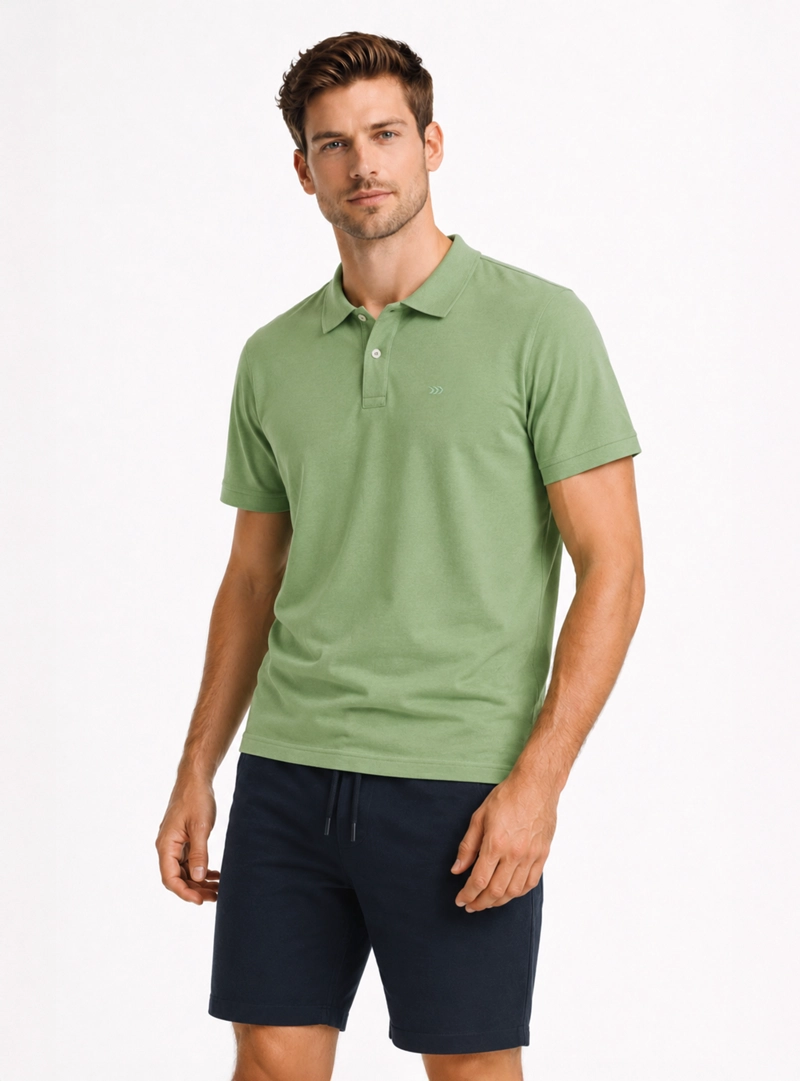 POLERA PIQUE REGULAR FIT VERDE ARROW - 1