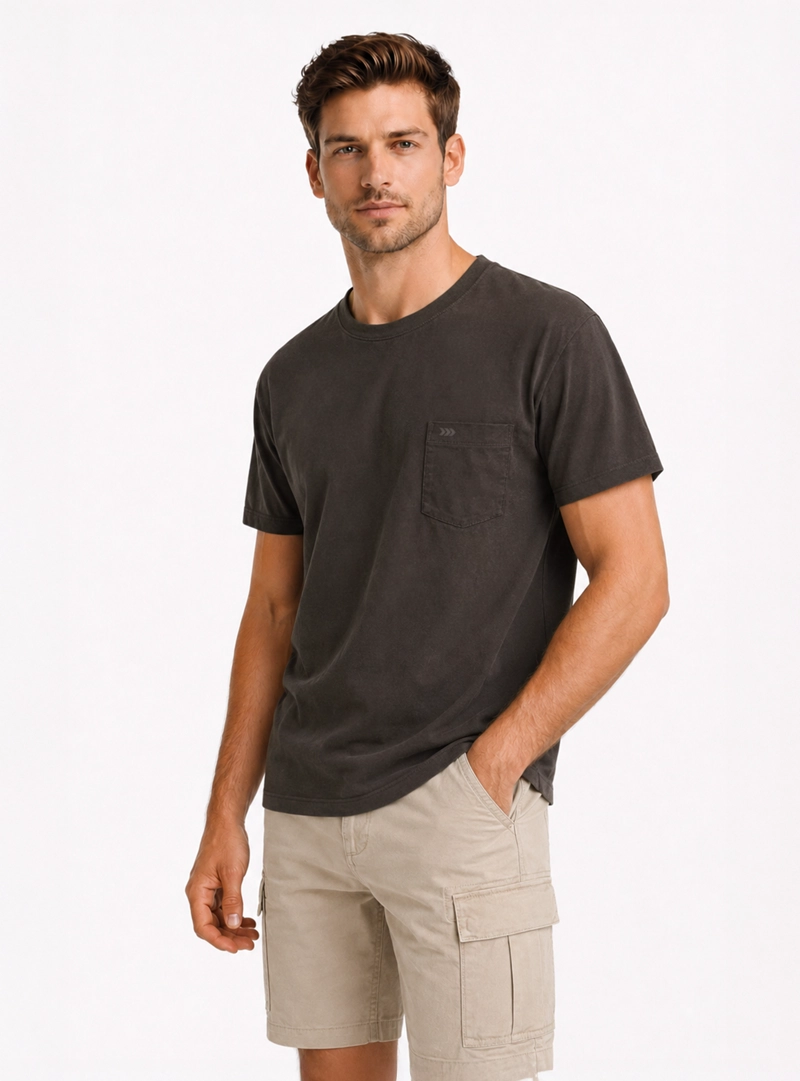 POLERA ALGODON LISA REGULAR FIT CAFE  ARROW - 1
