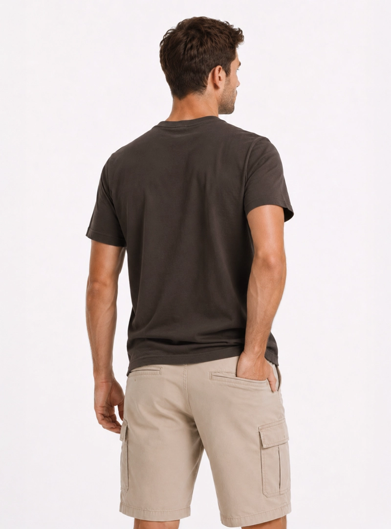 POLERA ALGODON LISA REGULAR FIT CAFE  ARROW - 2