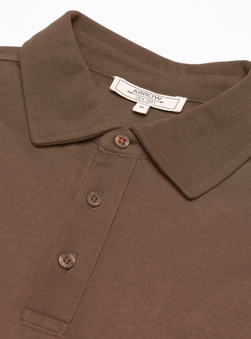 POLERA STONE WASH REGULAR FIT CAFE  ARROW - 5