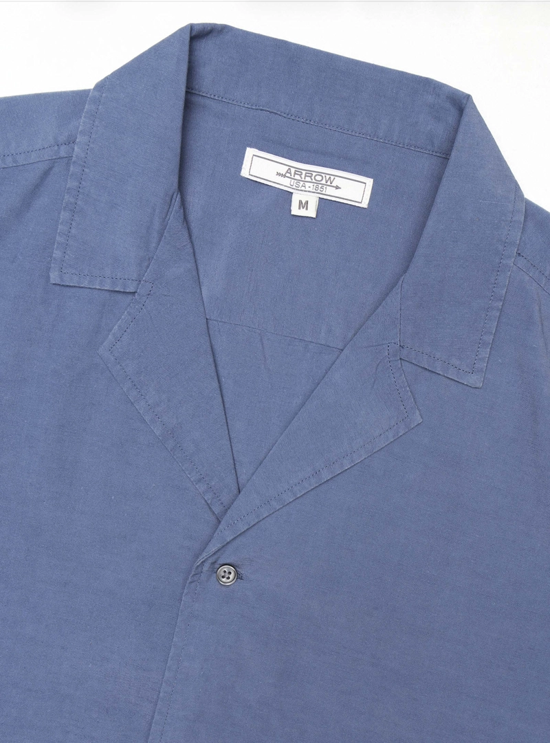 CAMISA LYOCELL LINO REGULAR FIT AZUL ARROW - 5