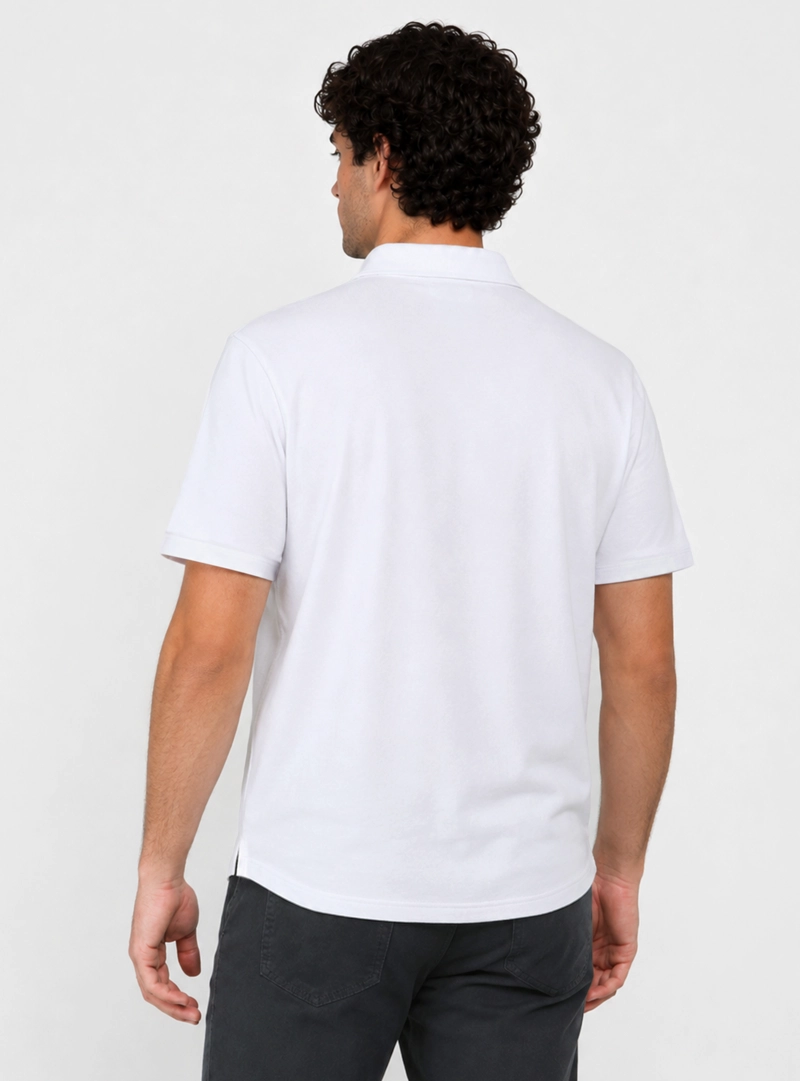 CAMISA PIQUE SPANDEX REGULAR FIT BLANCO ARROW - 2