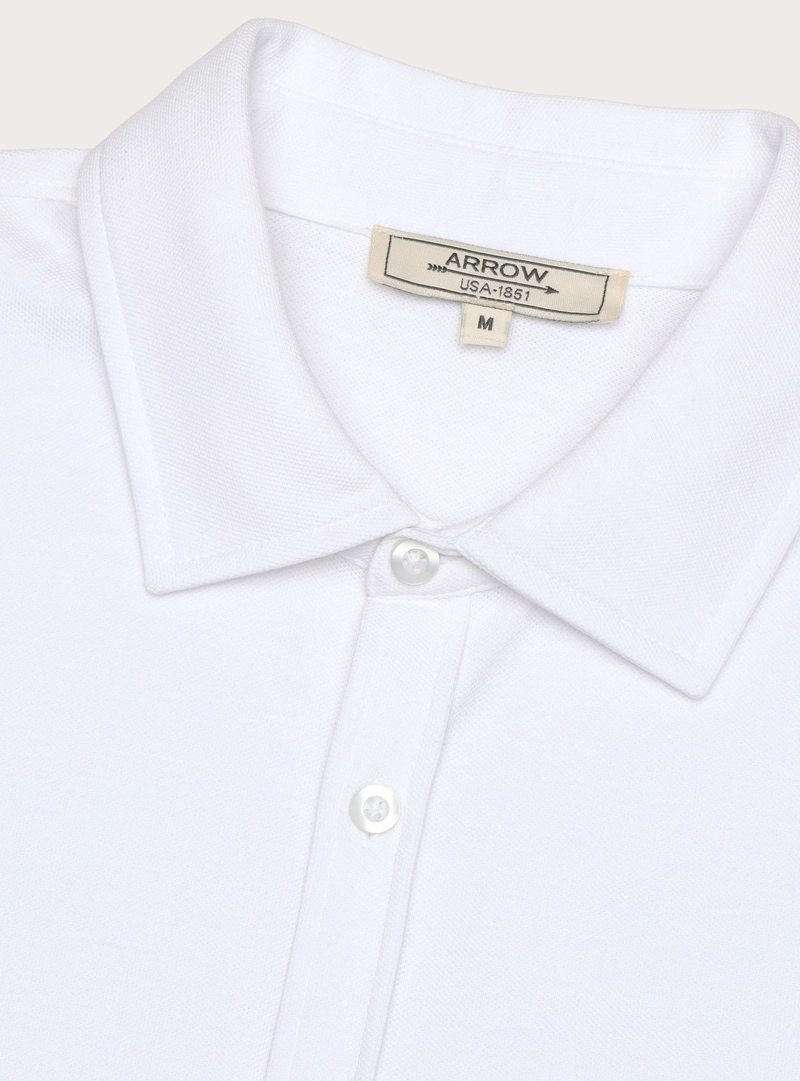 CAMISA PIQUE SPANDEX REGULAR FIT BLANCO ARROW - 5